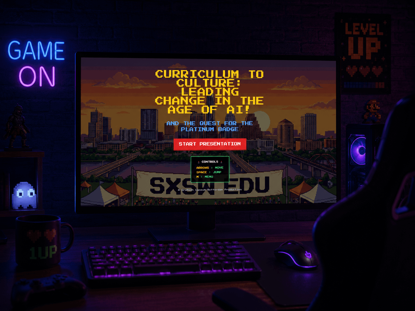 Pixel-art arcade game From Curriculum to Culture by SUPAH/STUDIO